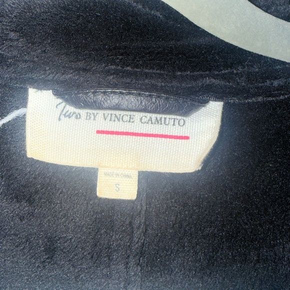 Vince Camuto Black Faux Leather Moto Jacket - Picture 2 of 9